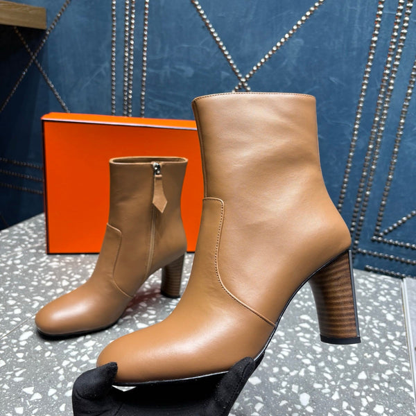 HM Lisa Ankle Boots 80mm Brown Cowhide 531562