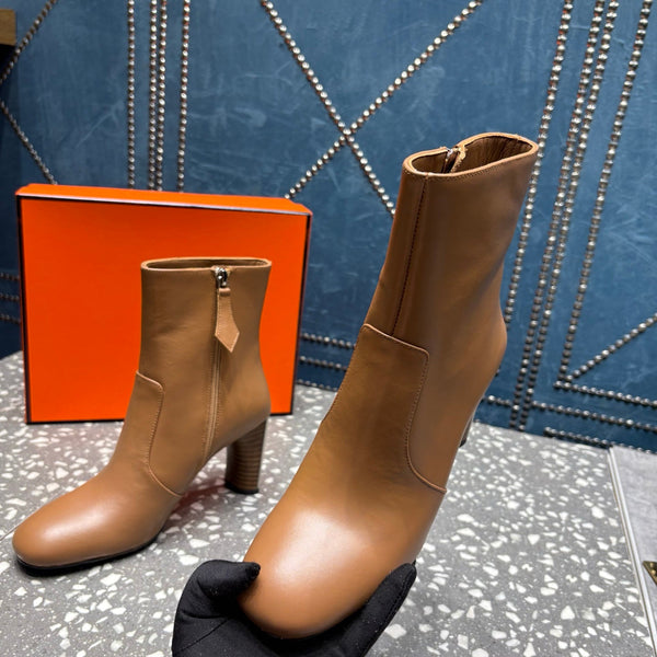 HM Lisa Ankle Boots 80mm Brown Cowhide 531562