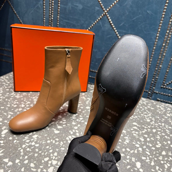 HM Lisa Ankle Boots 80mm Brown Cowhide 531562