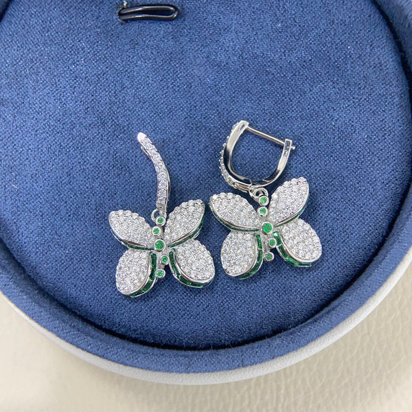 Graff Full-Diamond Butterfly Earrings