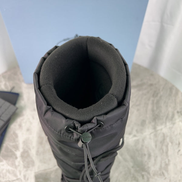 PRA Moon Boots Nero Nylon Riciclato e Pelle Bovina 454739