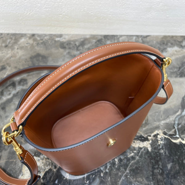 BORSA MINI 19 LOUISE IN PELLE DI VITELLO LISCIA COLOR BRONZO