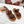 TWO-STRAP SANDALS IN CHESTNUT BROWN CALFSKIN
