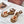 Celine 25C Lympia Sandal Beige mix Brown Fabric with Calfskin 238162
