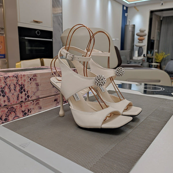 Jimmy 25 Orb 100 Sandal White Nappa Leather 240019