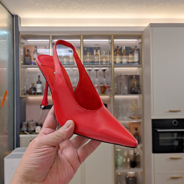 Jimmy 25 Slingback Pump Heels in pelle nappa rossa 240026