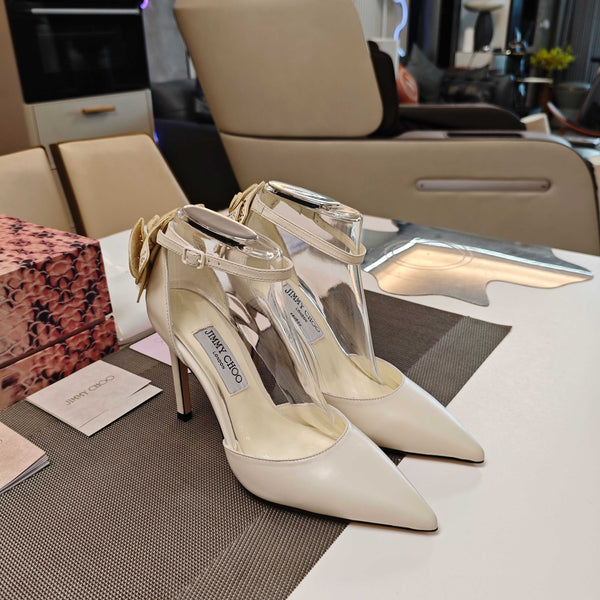 JC Marja Pumps 10cm White Leather 900897