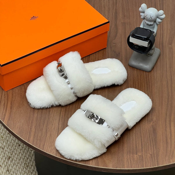 HM 26s Frenzy Mules Studded Shearling 177997