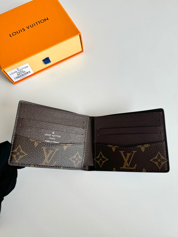 Portafoglio multiplo LV M82798 Blu Marrone Tela Monogram 221260