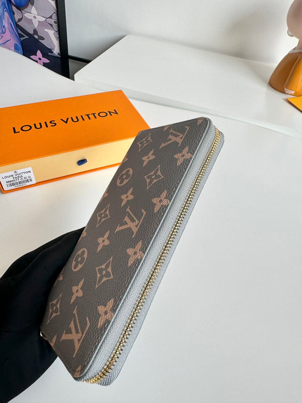 LV M60017  Zipper Wallet Trianon Gray Monogram Canvas GHW 221279
