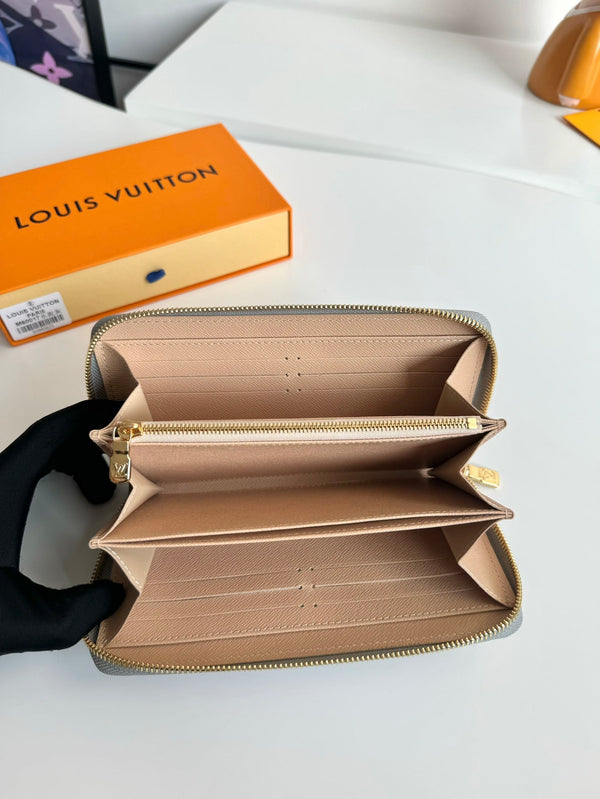 LV M60017  Zipper Wallet Trianon Gray Monogram Canvas GHW 221279