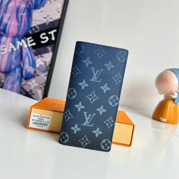 LV Brazza Monogram blu navy in tela sfumata 221312