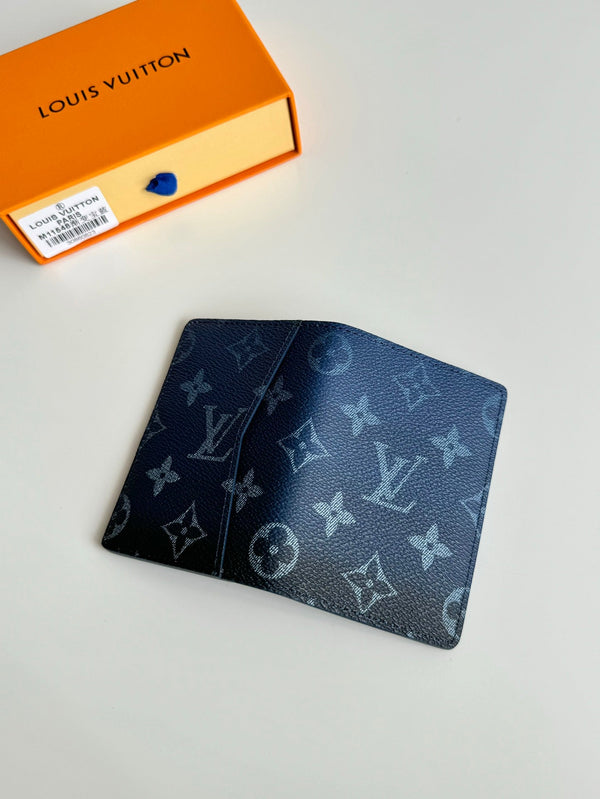 LV Pocket Organizer in tela sfumata monogramma blu navy 221314