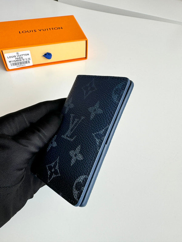 LV Pocket Organizer in tela sfumata monogramma blu navy 221314
