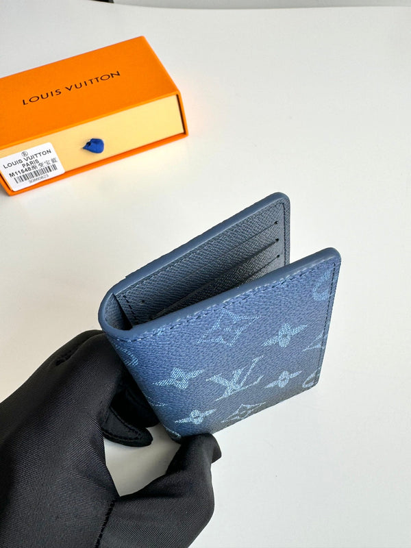 LV Pocket Organizer in tela sfumata monogramma blu navy 221314