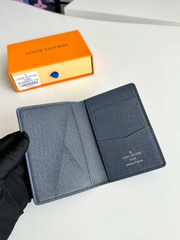 LV Pocket Organizer in tela sfumata monogramma blu navy 221314
