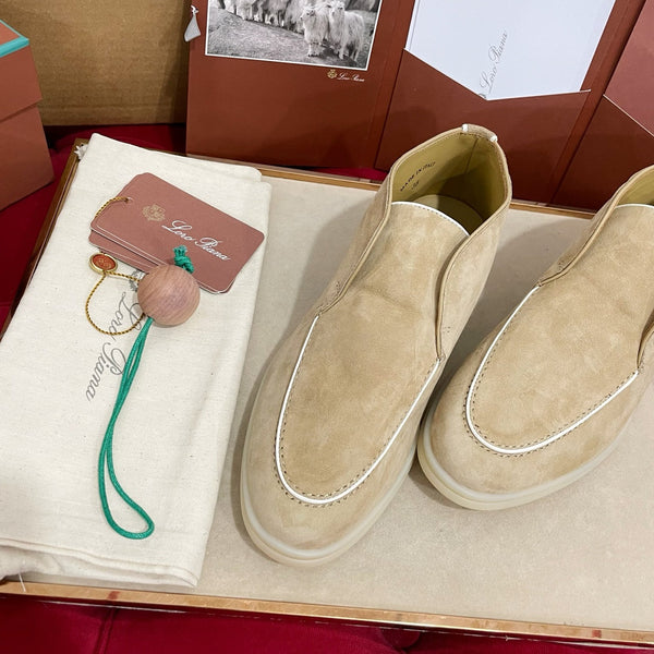 LP Open Walk Ankle Boot In Beige Mix White Suede  978052