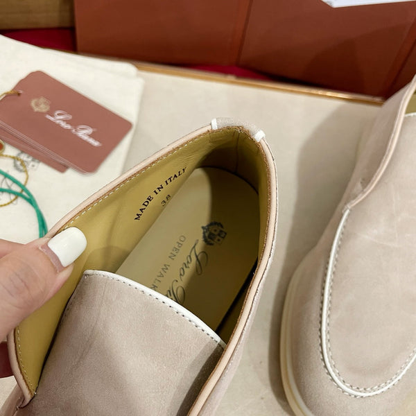 Stivaletto LP Open Walk in camoscio beige chiaro, marrone, bianco 978056