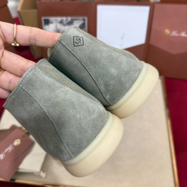Stivaletto LP Open Walk in pelle scamosciata grigio-verde 978062