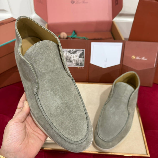 Stivaletto LP Open Walk in pelle scamosciata grigio-verde 978062