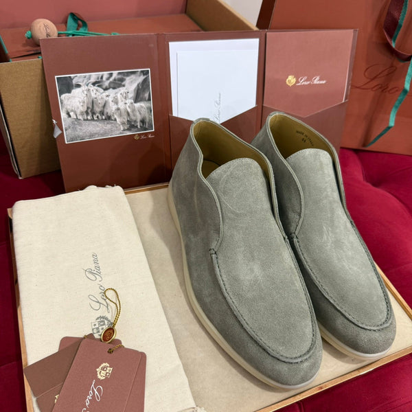 Stivaletto LP Open Walk in pelle scamosciata grigio-verde 978062