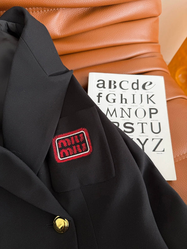 Miu Miu 25 Suit Dress Black Wool Polyester