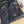 Abito in denim decorato con lettere di perline Miu Miu, blu scuro, in cotone