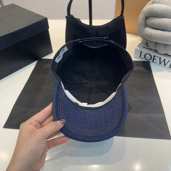 Cappello Celin in tessuto denim blu 210428