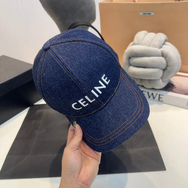 Cappello Celin in tessuto denim blu 210428