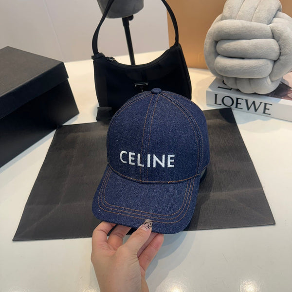 Cappello Celin in tessuto denim blu 210428