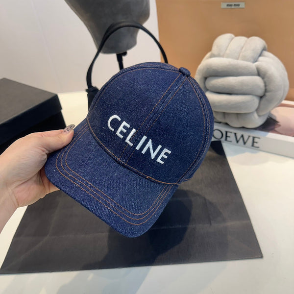 Cappello Celin in tessuto denim blu 210428