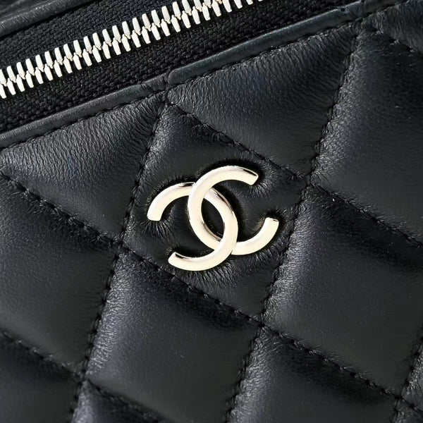 CC 26s Vanity Case Black Quilted Lambskin 286289