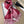 HORSE & CARRIAGE PRINT SCARF 195 CM IN RED PINK 375240