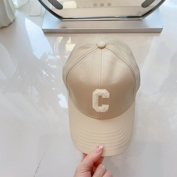Cappello Celin in tessuto di cotone bianco avorio 210387