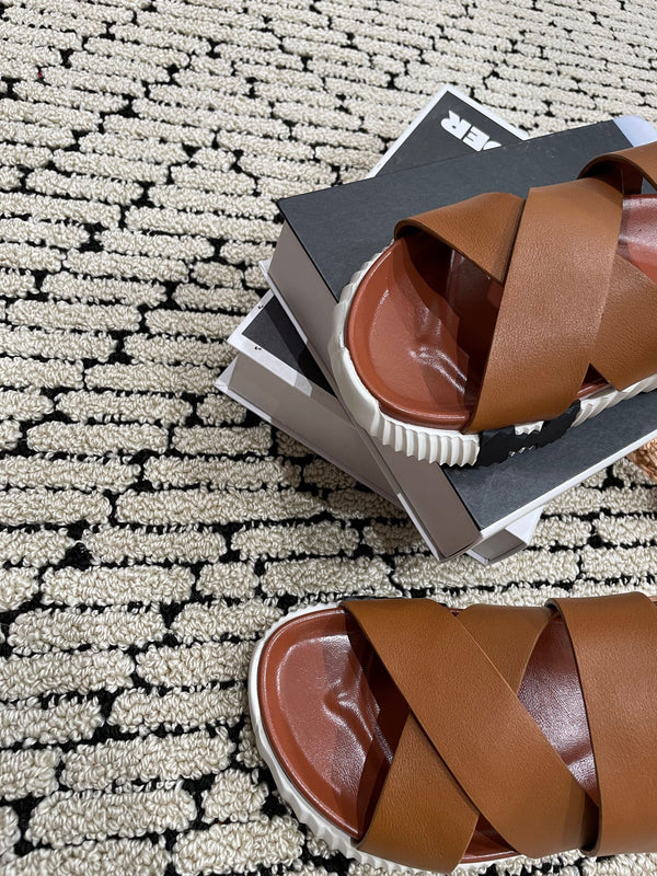 ELECTRIC SANDAL CHOCOLATE CALFSKIN