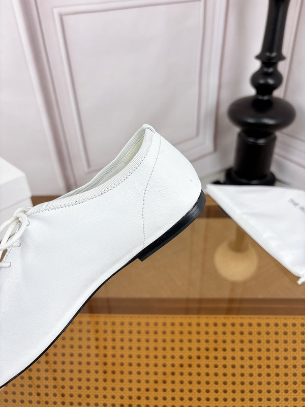 The Row Deep Mouth Slip-on Loafers White Suede 931971