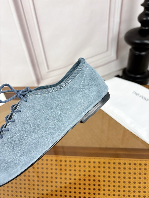 TR Deep Mouth Slip-on Loafers Blue Grey Suede 931973