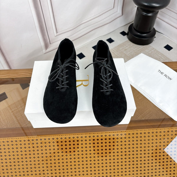 TR Deep Mouth Slip-on Loafers Black Suede 931974