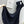 CD 25 V-neck Puff Sleeve Dress black Satin Silk