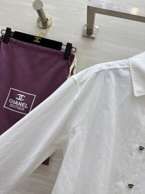 CC Casual Shirt White Linen