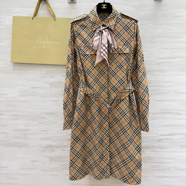 Bur 25 Plaid Cotton Shirt Dress