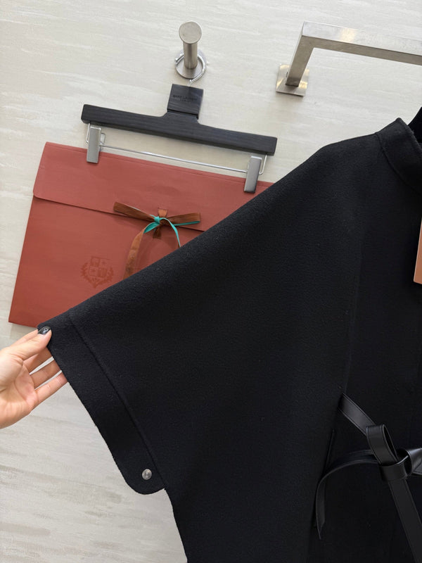 LP 25 Salzburg Cape Coat Black Cashmere 319366