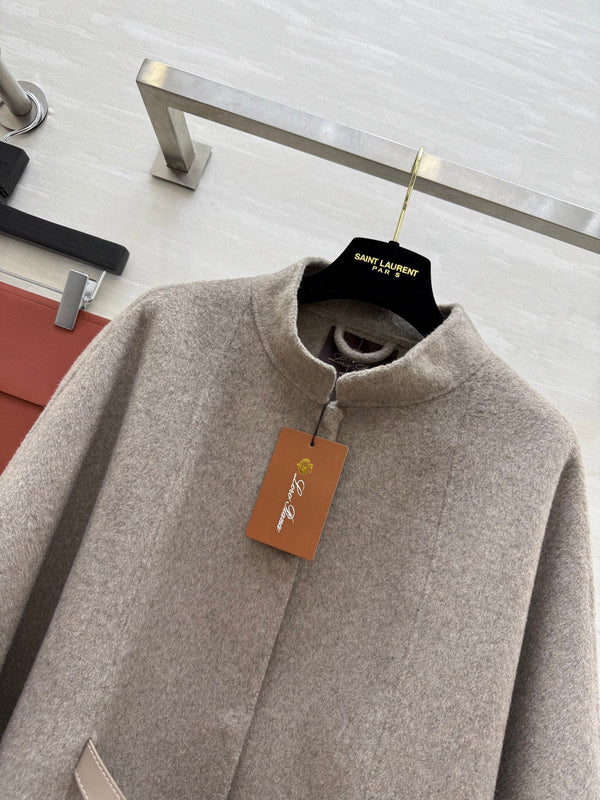 LP 25 Salzbourg Manteau Cape Marron Naturel Cachemire 319368