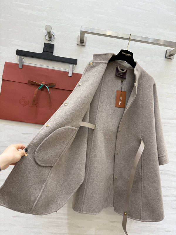 LP 25 Salzbourg Manteau Cape Marron Naturel Cachemire 319368