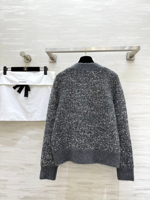 CC Gilet Gris Laine Tweed 343312