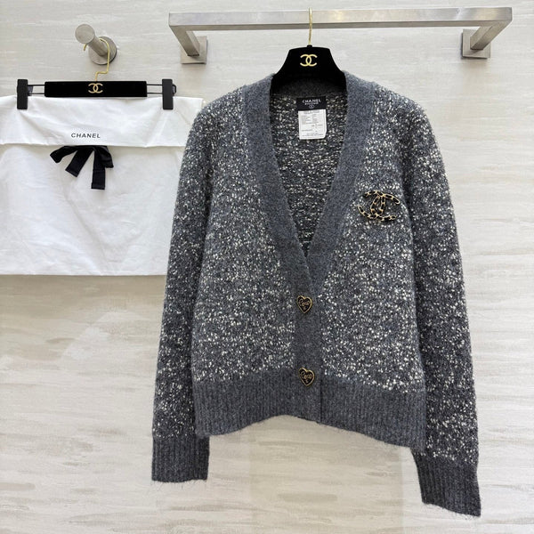 CC Gilet Gris Laine Tweed 343312