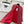 Robe à manches longues en tweed tissé CC Tweed rouge et rose 343197