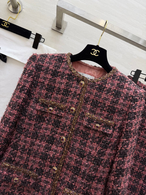 Ensemble Jupe Sirène Élégant CC Tweed Noir Rouge Clair 344704