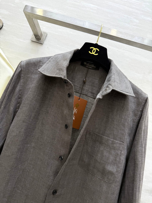 LP Vintage Herringbone Shirt Linen 346548
