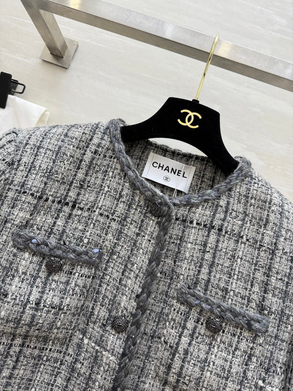 CC 26s Veste Tweed Blanc Gris 352324